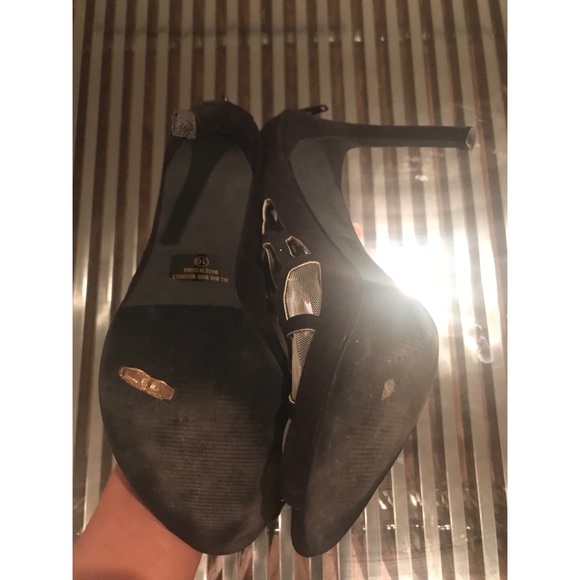 Black suede cage booties LIKE NEW CONDITION SZ 10 - Picture 5 of 5